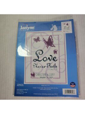 Janlynn Needlecraft "Love Never Fails" Cross Stitch Designed Diana Thomas 2013
